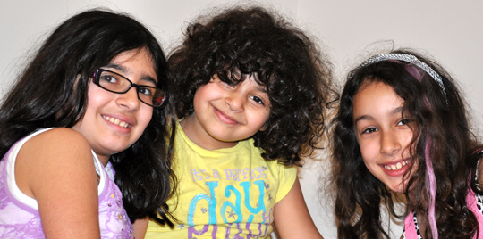 Three young girls, patients of Sammamish Children’s Therapy